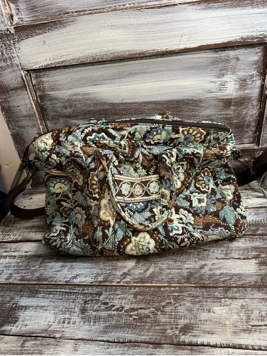 Vera Bradley Handbags - Vera Bradley Weekender Duffel Bag Retired Print Java Blue